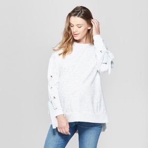 NWT Maternity Lace Up Sleeve Sweatshirt